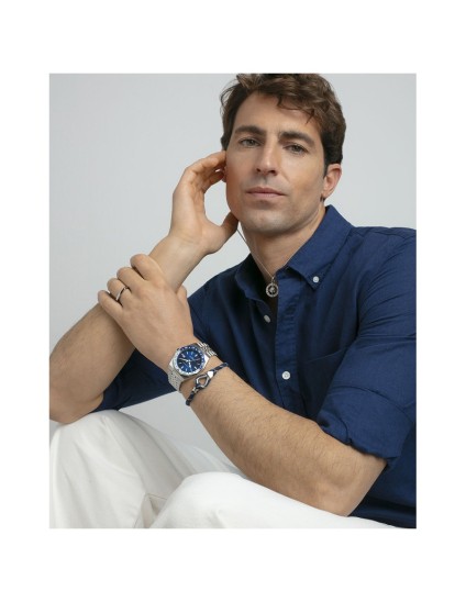 Pulsera Viceroy Fashion 14301P01013 hombre acero y nylon azul blanco