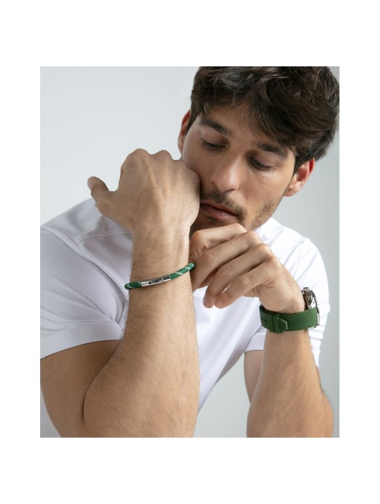 Pulseira Sr Fashion 14301P01016 Homem Aço e Nylon Verde