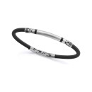 Pulsera Sr Fashion 14303P01010 Hombre Acero con Silicona Negra