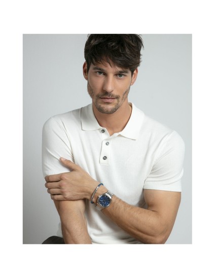 Viceroy Fashion Men's Bracelet 14303P01013 Steel & Blue Silicone
