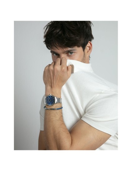 Viceroy Fashion Men's Bracelet 14303P01013 Steel & Blue Silicone