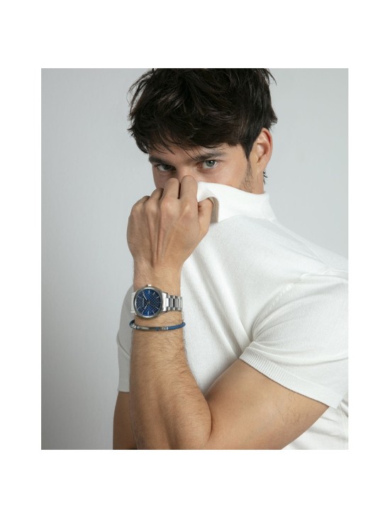Pulsera Viceroy Fashion 14303P01013 Hombre Acero con silicona azul