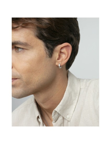 Pendientes Viceroy 14305E01000 Hombre Acero Plateado Brillo