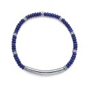 Pulseira Sr Fashion 14308P01013 Homem Aço com Pedras Naturais Azuis