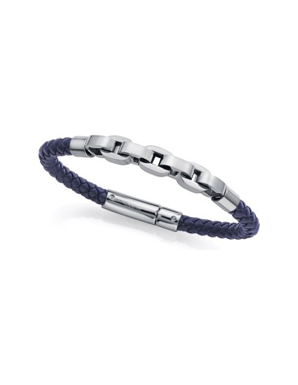 Viceroy Fashion Men's Bracelet 14311P01013 Blue Steel & Leather
