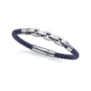 Pulsera Viceroy Fashion 14311P01013 Hombre Acero pulido con piel azul