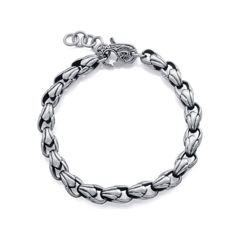 Sr Fashion 14312P01000 Aged Steel Bracelet for Men