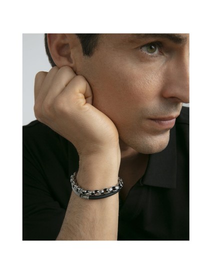 Pulseira Sr Fashion 14312P01000 em Aço Envelhecido para Homem