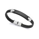 Pulseira Viceroy Magnum 1485P01010 Homem Aço com pele preta trançada
