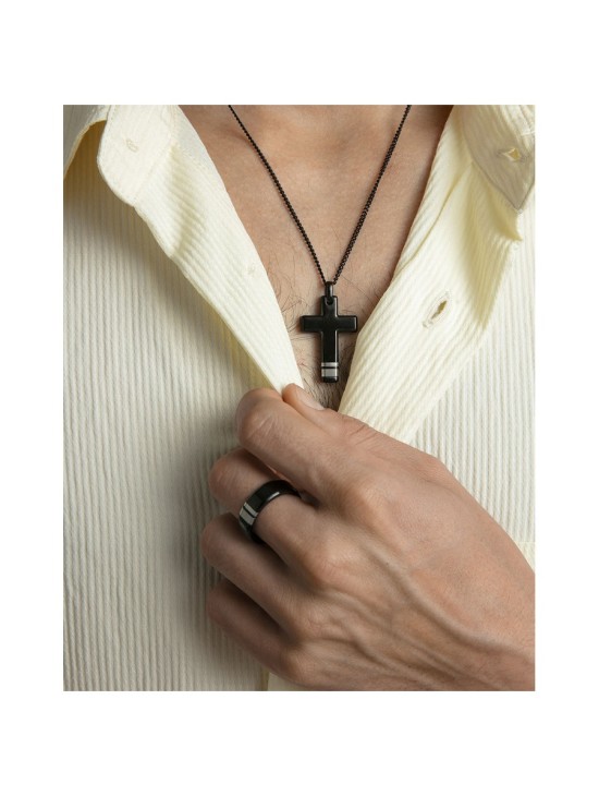Anillo Viceroy 75403A02610 Hombre Acero IP Negro Mate