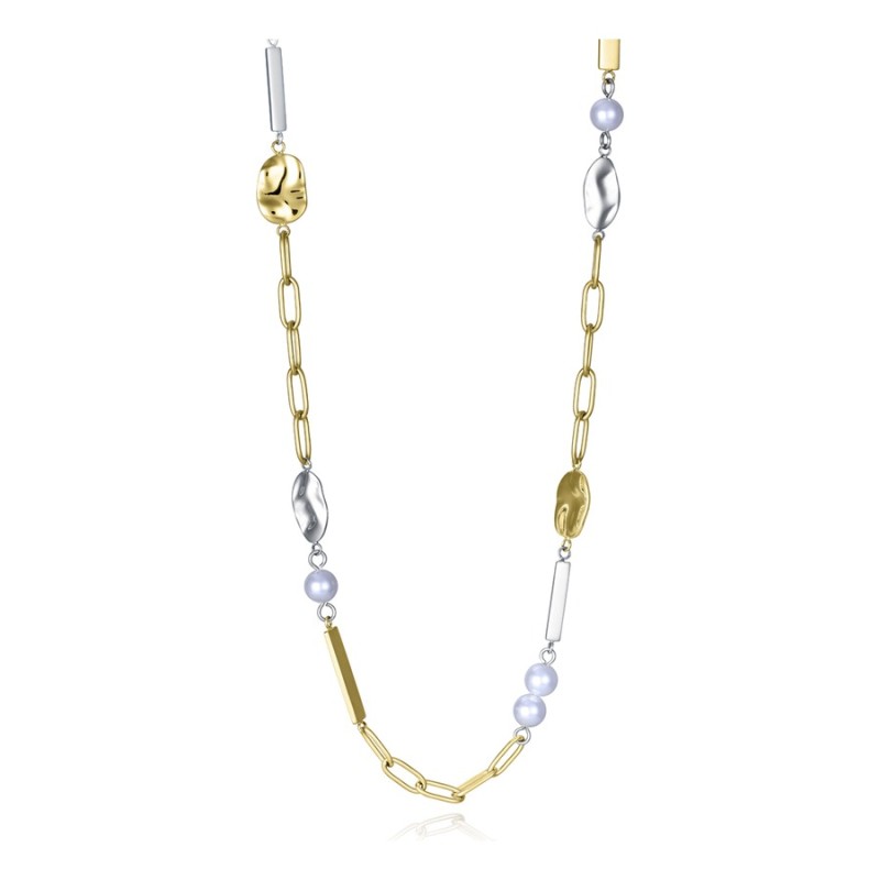 Women's FN 75372C01019 Gold IP Steel Necklace with Bicolor Pearls