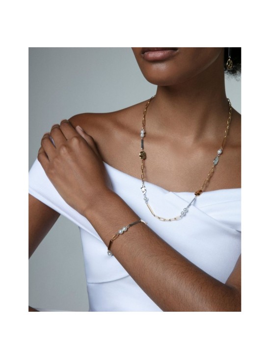 Collar FN 75372C01019 Mujer Acero IP dorado con perlas bicolor