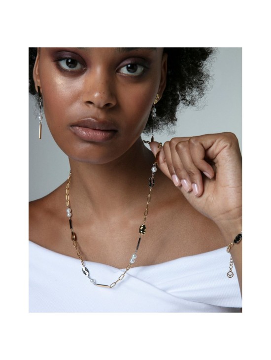 Collar FN 75372C01019 Mujer Acero IP dorado con perlas bicolor
