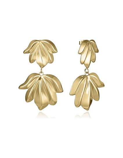 Women's FN 15158E01012 Gold IP Steel Earrings 5 cm Shine