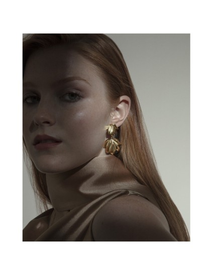 Women's FN 15158E01012 Gold IP Steel Earrings 5 cm Shine