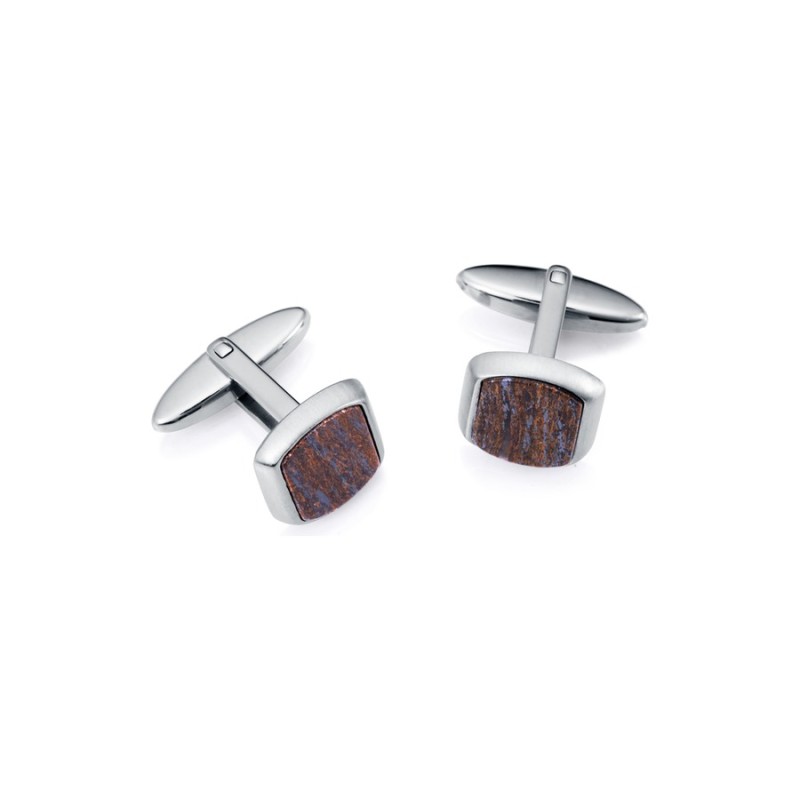 Gemelos Sr Fashion 75376G01011 Homem Aço com Pedra Natural