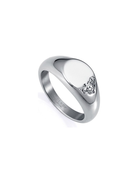 Viceroy 15166A02400 Men's Polished Silver Steel Ring