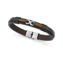 Viceroy Fashion Bracelet 75380P01011 Men Steel and Brown and Black Leather