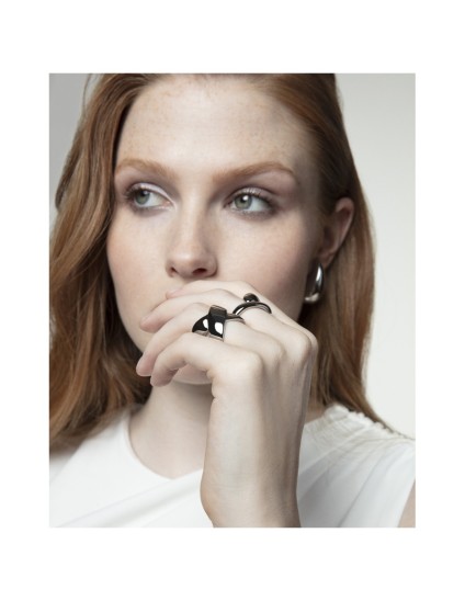Anillo Viceroy 75374A01200 Mujer Acero Plateado Brillo Moderno