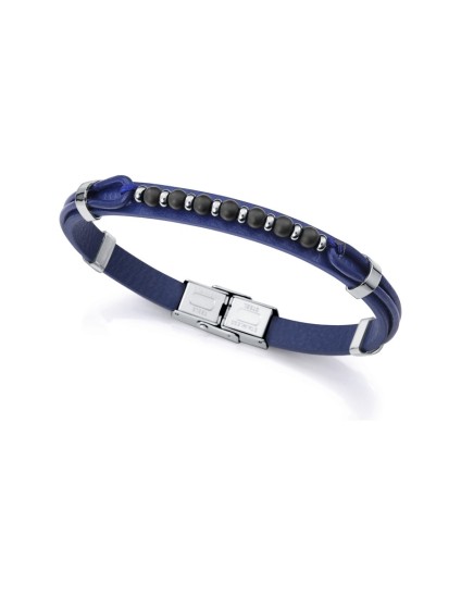 Pulsera Viceroy Fashion 15169P01013 Hombre Acero y piel azul
