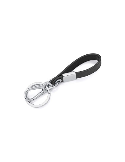 Llavero Sr Fashion 75385L01010 Hombre Acero y piel negra