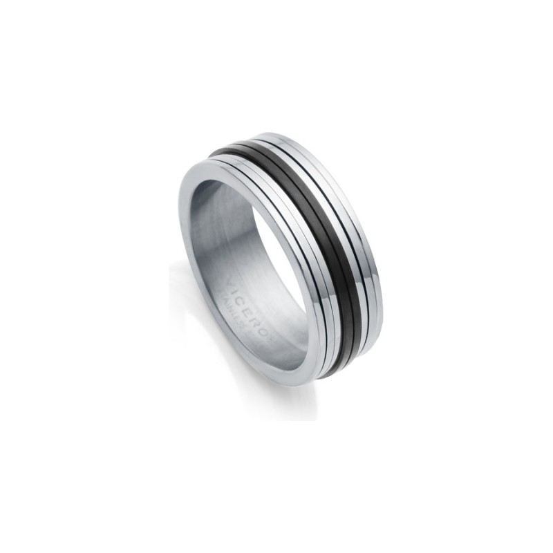 Viceroy Men's Black IP Steel Rotating Ring 75294A01810
