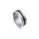 Viceroy Ring 75294A01810 Men’s Steel with Black IP Coating and Gloss Finish