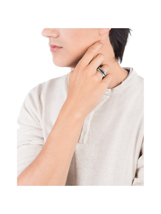 Viceroy Men's Black IP Steel Rotating Ring 75294A01810