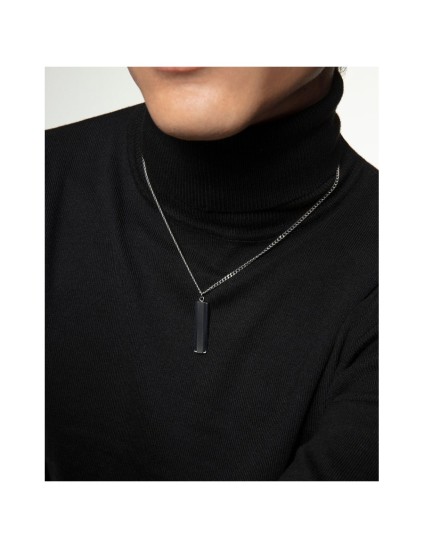 Collar Sr Fashion 15172C01000 hombre acero plateado brillo