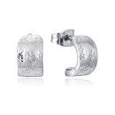 Pendientes Sr Fashion 75383E01000 Hombre Acero con acabado plateado brillo