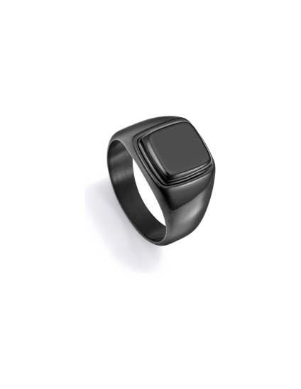 Anillo Sr Fashion 75375A02210 Hombre Acero IP Negro con Piedra Natural