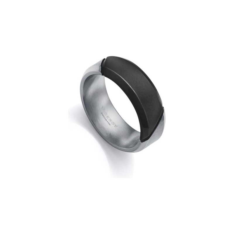 Anillo Viceroy 15182A02210 Hombre Acero Pulido y Baño IP Negro