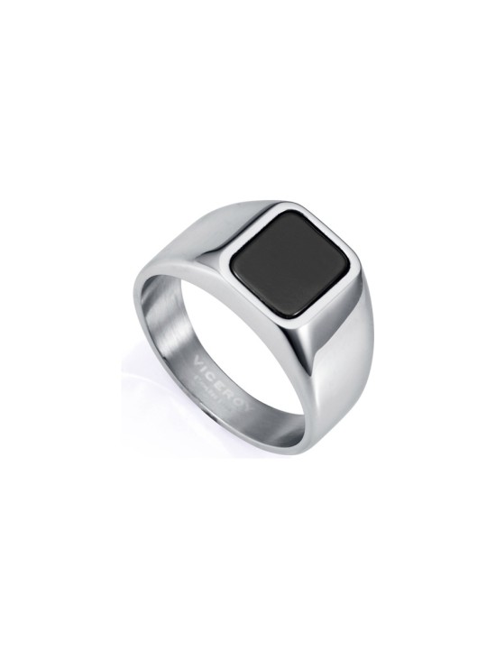 Anel Viceroy 15167A02400 Homem Aço com Pedra Ônix Negra
