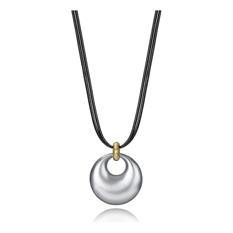 Colar Viceroy 15175C01000 Mulher Aço IP Dourado e Pele Preta