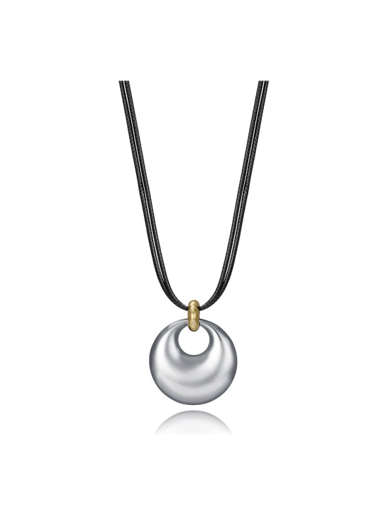 Collar Viceroy 15175C01000 Mujer Acero IP Dorado y Piel Negra
