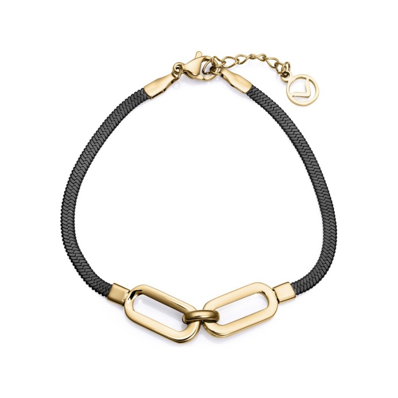 Pulsera Viceroy 75371P01010 Mujer acero IP negro y baño dorado