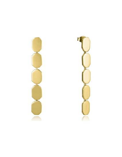 Fn 15159E01012 Women's Gold IP Steel Dangle Earrings