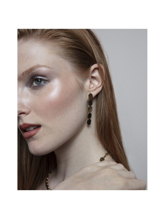 Pendientes Fn 15159E01012 Mujer Acero IP dorado colgantes