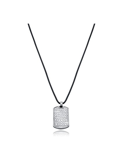 Viceroy 75093C01000 Men's Necklace in Steel with Black Leather