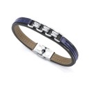 Pulsera Viceroy Magnum 15151P01013 Hombre Acero con piel negra y azul