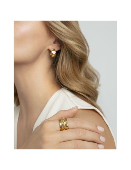Anillo Viceroy Fashion 75399A01412 Mujer Acero IP dorado brillo pulido