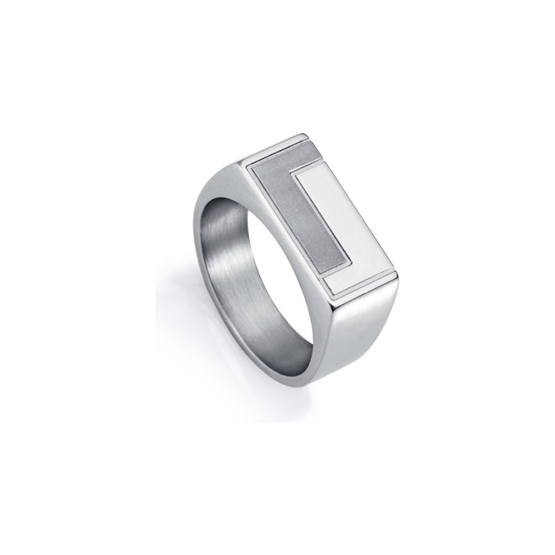 Anel Sr Fashion 75382A02200 Homem Aço Prateado Geométrico