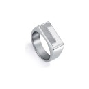 Anel Sr Fashion 75382A02200 Homem Aço Prateado com design geométrico