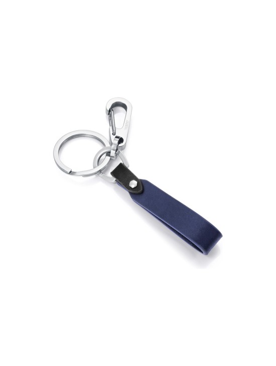 Llavero Viceroy 75352L01013 hombre en acero inoxidable y piel azul y negra