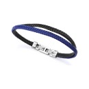 Pulsera Viceroy 15168P01013 Hombre Acero Inoxidable con piel negra y azul