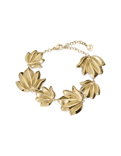 Pulseira Viceroy 15158P01012 Mulher Aço IP Dourado Elegante Folha