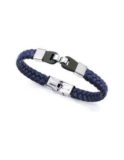 Pulsera Viceroy 75348P01013 Hombre Acero y Piel Azul