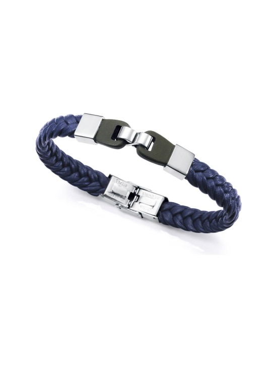 Viceroy 75348P01013 Men's Bracelet Blue Steel & Leather