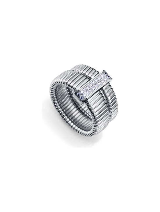 Viceroy 75392A01200 Women's Steel Tubogas Ring with Zirconia