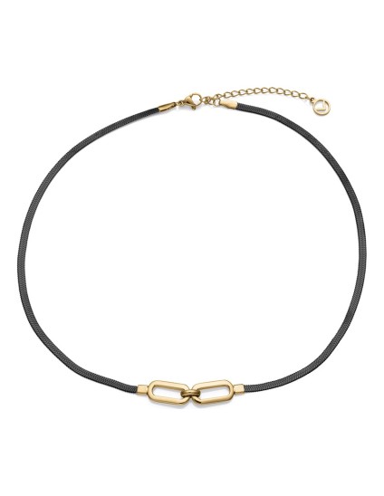 Viceroy Fashion Women's Necklace 75371C01010 Black & Gold Steel